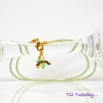 Angel Charm Anklet, 10 inch Angel Charm Ankle Bracelet