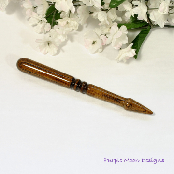 Hand Carved Hairstick, Wood Hair Stick, 5 inch Hair Chopstick - M15