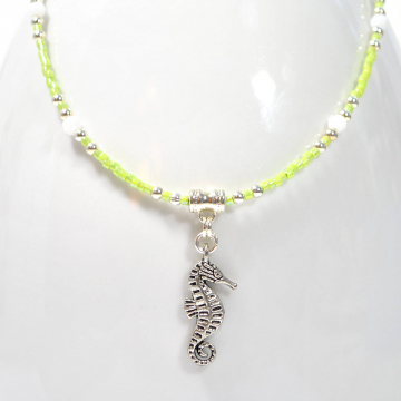 Seahorse Anklet, 9 inch Handmade Beach Ankle Bracelet