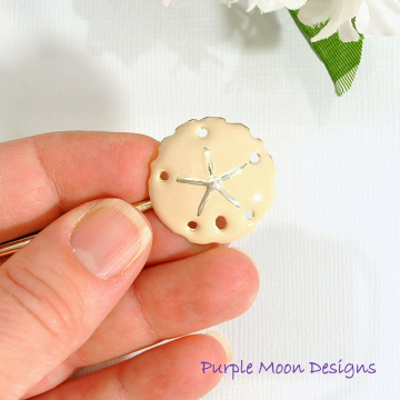 Beach Wedding Hair Pin, Sea Shell Bobby Pin, Sand Dollar Jewelry, Hair Clip, Small Barrette, Hair Slide