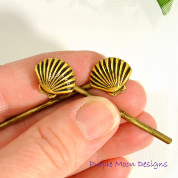 Sea Shell Bobby Pin, Beach Bobbies, Shell Hair Pin, Beach Hair Clip, Hair Slide, Hair Accessory