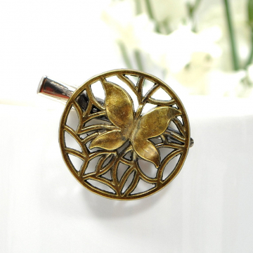 Bronze Butterfly Hair Clip, Boho Barrette