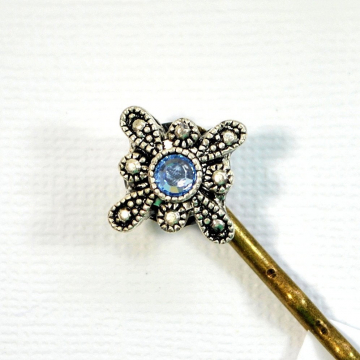 Light Blue Bobby Pin, Swarovski Hair Slide, Something Blue