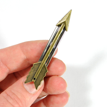 Sold - Bronze Arrow Hair Clip, Alligator Barrette